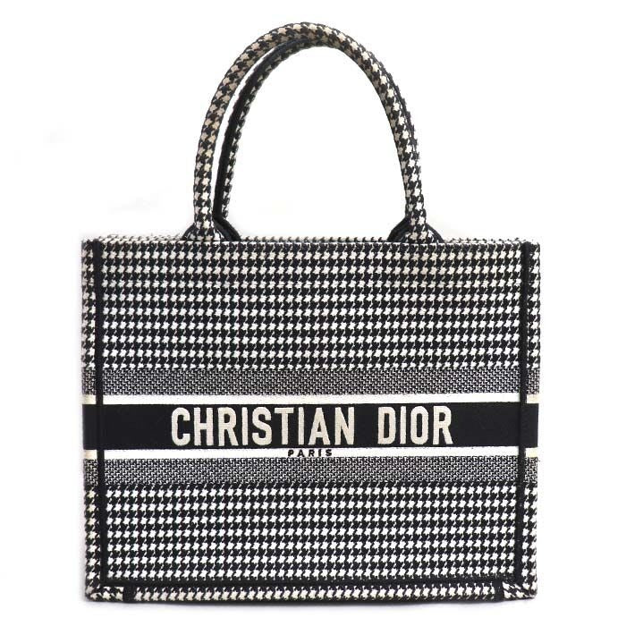 Dior Book Tote Medium Bag White Black M1296 Ztqt m911 Houndstooth