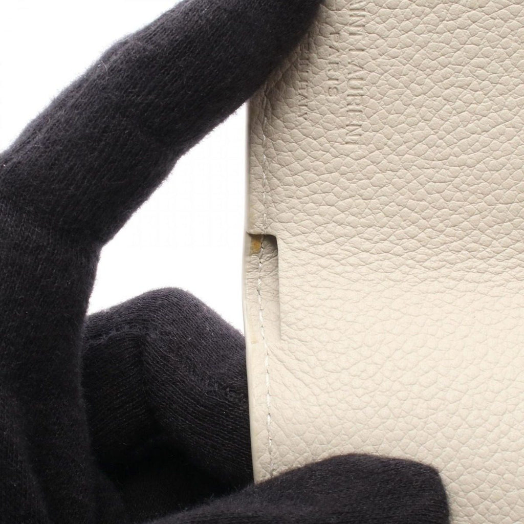 Saint Laurent Paris Trifold Wallet Compact Ivory Leather — view 7