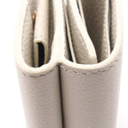 Saint Laurent Paris Trifold Wallet Compact Ivory Leather — view 9