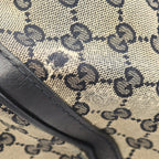 Gucci Handbag Webbing Line GG Canvas 2-Way Beige Black Boston — view 9