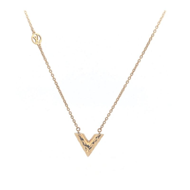 Louis Vuitton V Escential Necklace Gold Paw Nshop Item