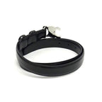 Celine Triomphe Leather Silver Hardware Belt Size 80 Black Fq0373 — view 2
