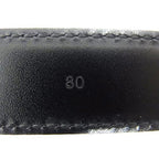Celine Triomphe Leather Silver Hardware Belt Size 80 Black Fq0373 — view 4