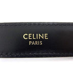 Celine Triomphe Leather Silver Hardware Belt Size 80 Black Fq0373 — view 5
