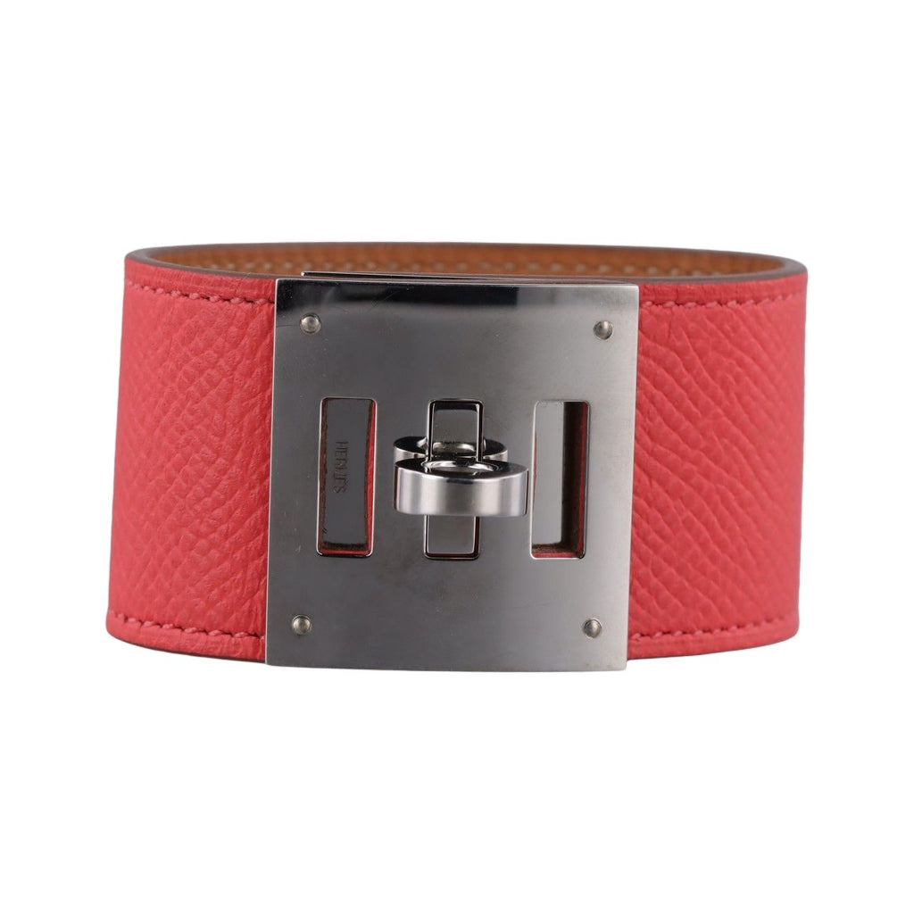 Hermes Kelly Style Lock Orange Silver Leather N?p 48