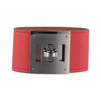 Hermes Kelly Style Lock Orange Silver Leather N?p 48