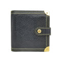 Louis Vuitton Compact Zip Suhali Black Gold Bifold