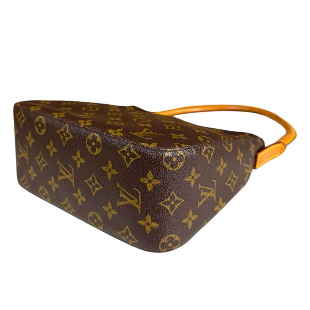 Louis Vuitton Looping MM Monogram Shoulder Bag Canvas Brown Model — view 6