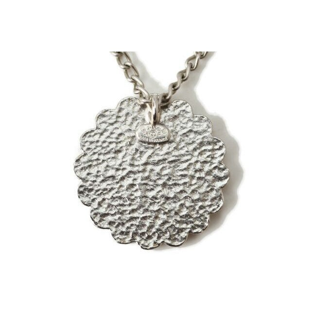 Chanel CC Mark Coco Flower Motif Silver Antique — view 3