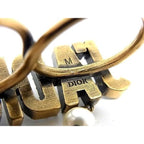 Dior Ring J'A Double Finger Gold Metal Rhinestone Faux — view 4