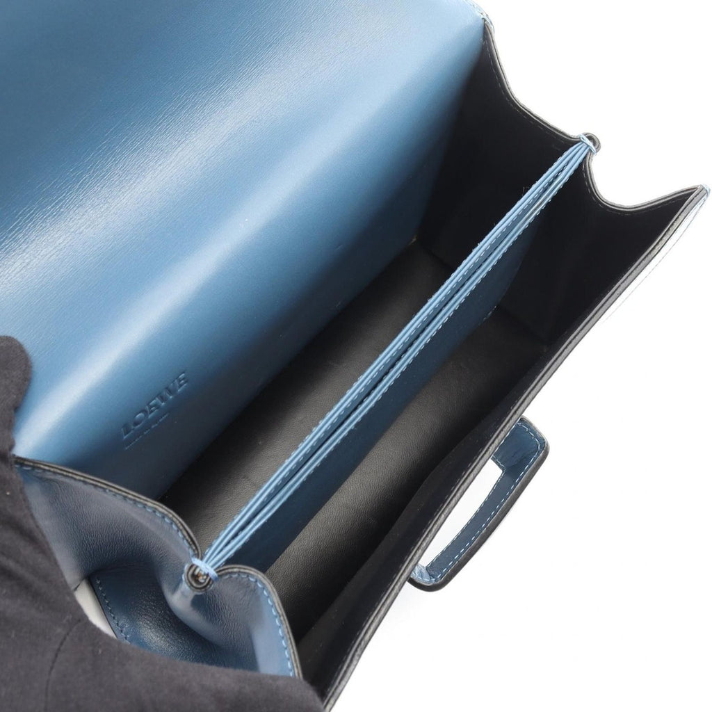 Loewe Shoulder Bag Barcelona Blue Leather — view 3