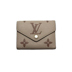 Louis Vuitton Monogram Empreinte Portefeuille Victorine Bicolor Leather Trifold