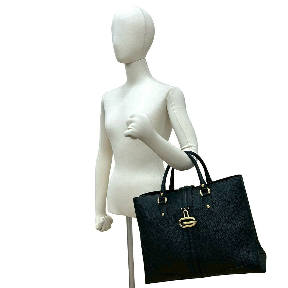 Gucci Log Gold Leather Tote — view 2