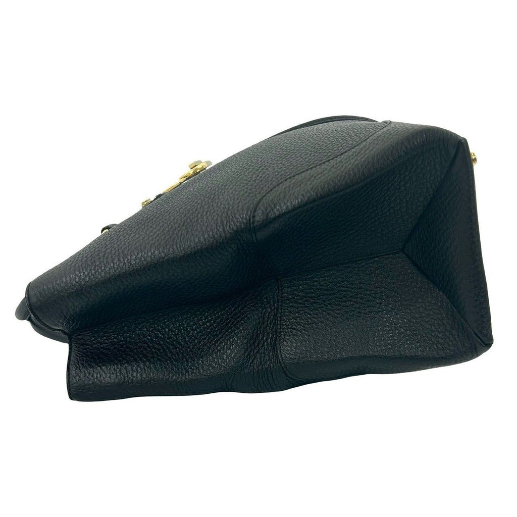 Gucci Log Gold Leather Tote — view 5
