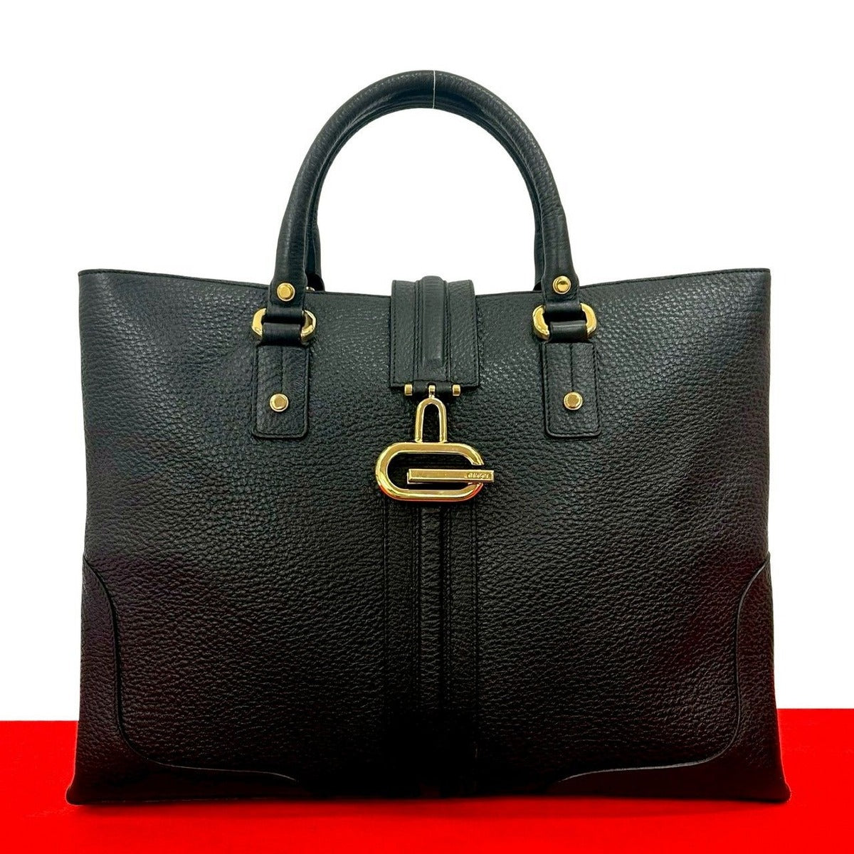 Gucci Log Gold Leather Tote