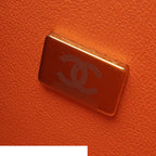 Chanel Chain Shoulder Bag Boy 20 Orange Gold Caviar Leather — view 7