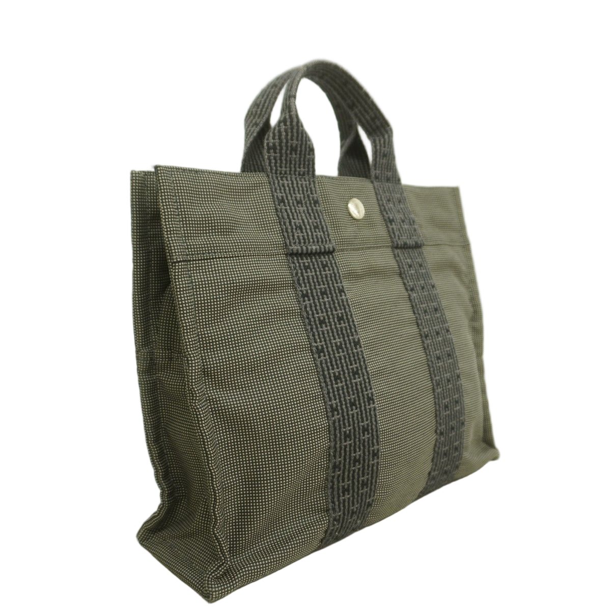 Hermes Handbag Her Line PM Canvas Gray Silver — view 2