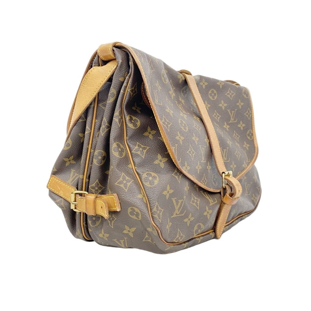 Louis Vuitton Shoulder Bag Monogram Saumur 35 Brown — view 2