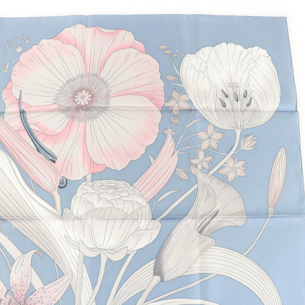 Hermes 2025 Carre 90 Bouquet Final 100% Silk Bleu — view 4