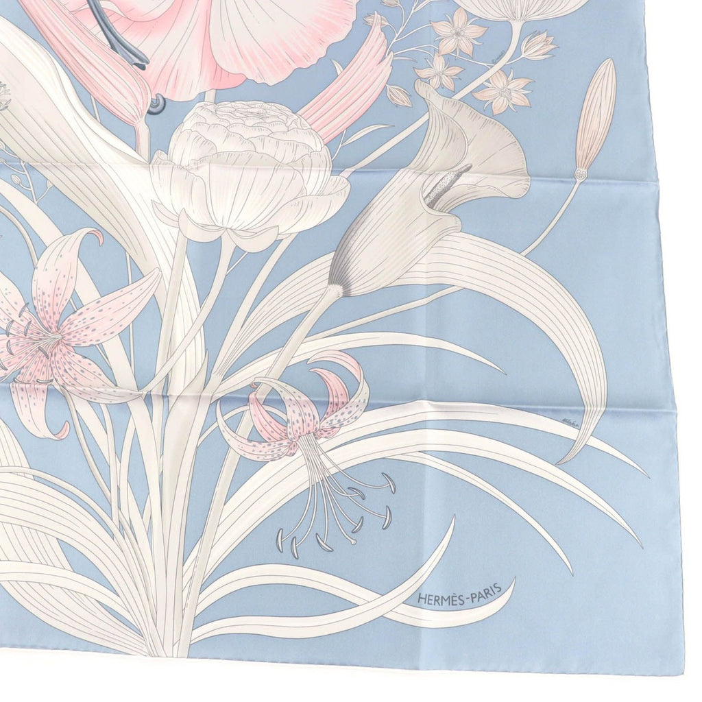 Hermes 2025 Carre 90 Bouquet Final 100% Silk Bleu — view 5
