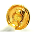 Chanel Coco Mark Clip-on Earrings Gold Metal Vintage — view 2