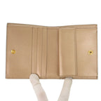 Prada 1 Mv204 Saffiano Leather Gold Fold Wallet 0933 — view 4