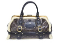Louis Vuitton Monogram Shearling Storm Handbag Brown Patent Leather Sheepskin