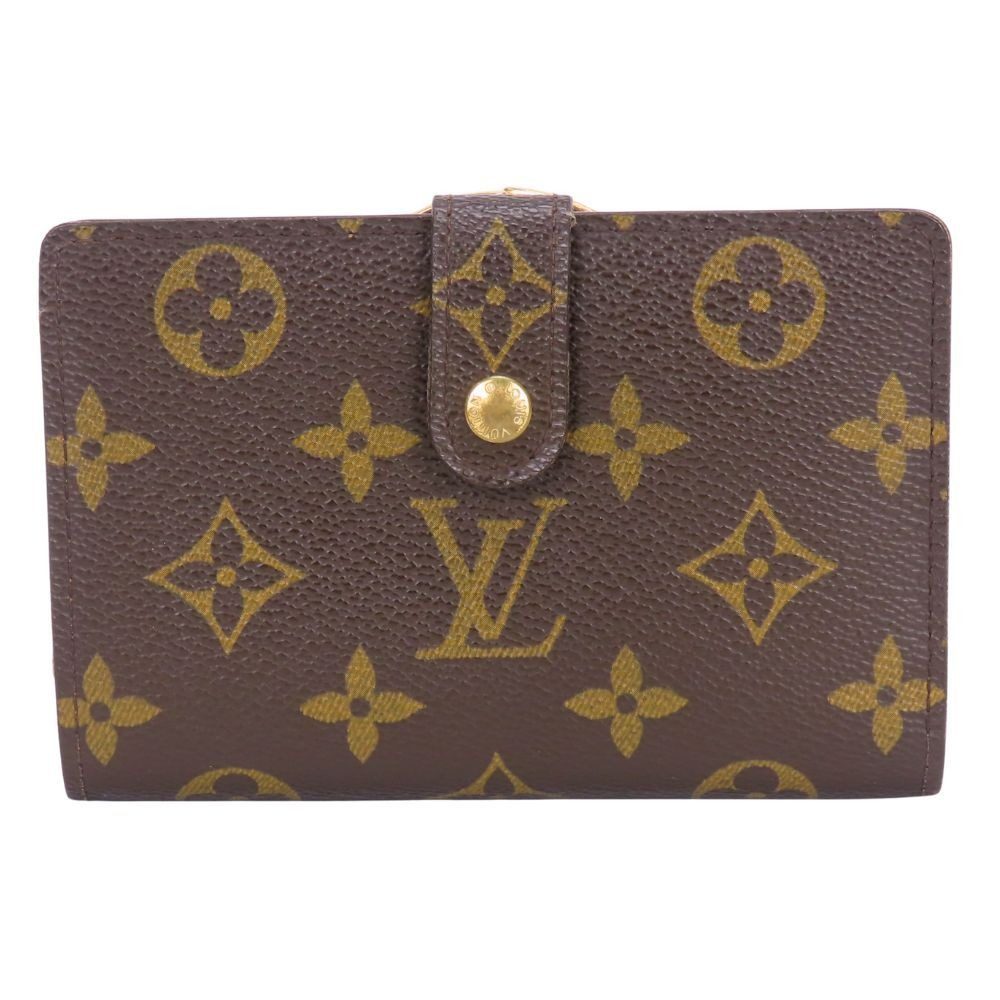 Louis Vuitton Bifold Wallet Porte Monet Viet Viennois Monogram Brown Clasp