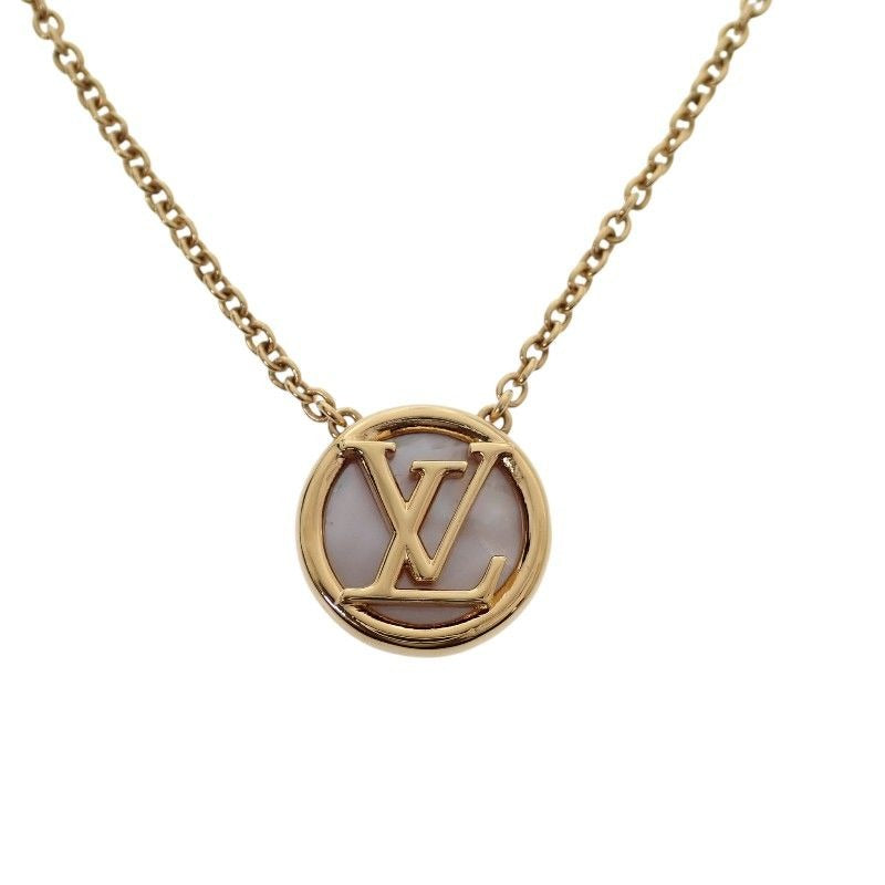 Louis Vuitton Collier L to Necklace Metal Mother of Pearl Gold S Based On