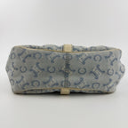 Celine C Macadam Shoulder Bag Blue Canvas Vintage — view 8