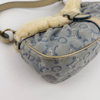 Celine C Macadam Shoulder Bag Blue Canvas Vintage — view 9