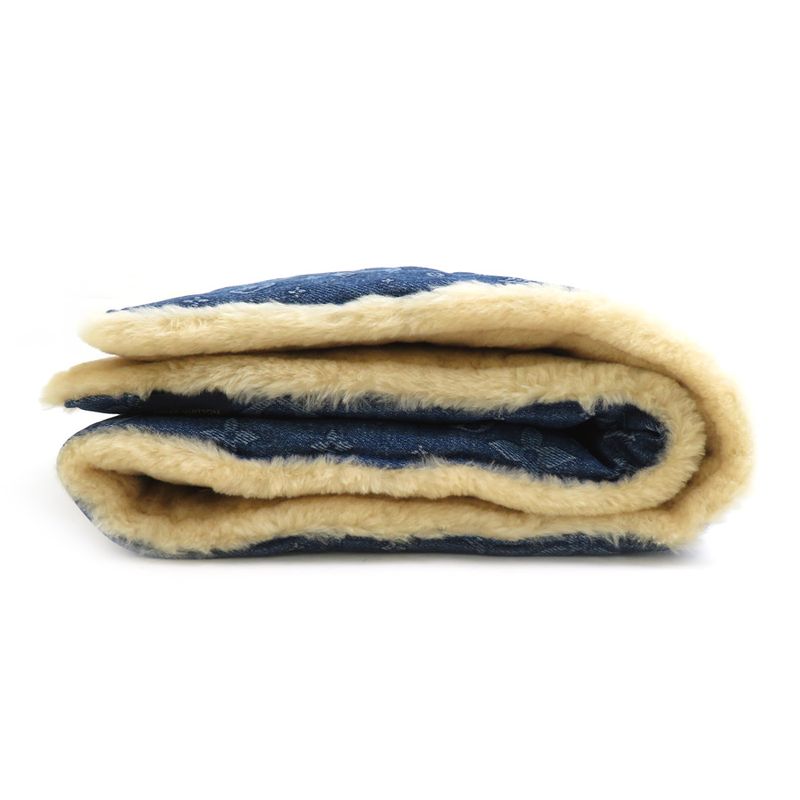 Louis Vuitton Scarf Echarpe Shearling Denim — view 3