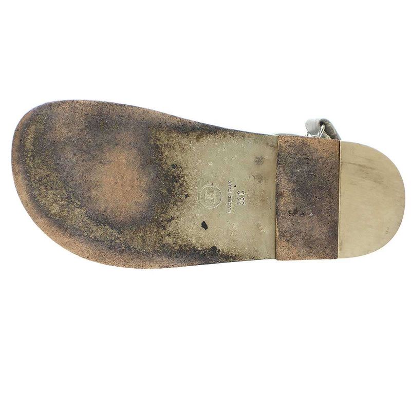 Chanel Footbed Coco Mark Sandals 0 Silver Grayish 36 — view 4