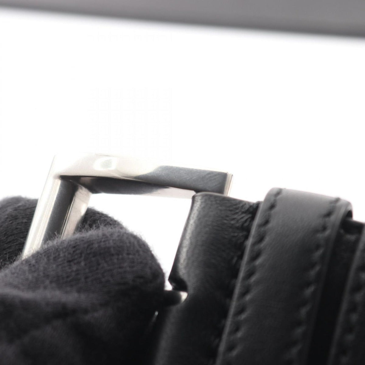Prada Belt Leather Black 85 — view 5
