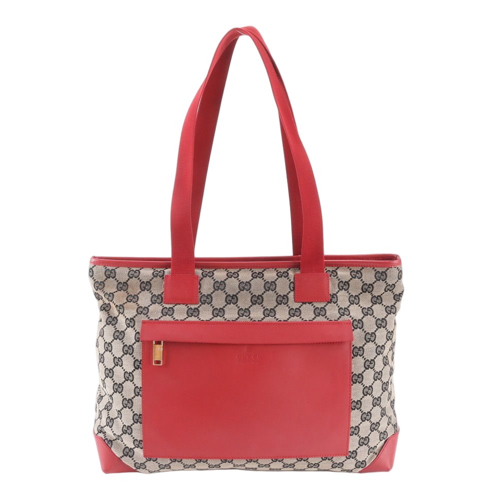 Gucci GG Canvas 019 Leather Tote Shoulder Hand