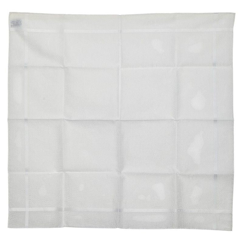 Hermes Handkerchief Jacquard White Cotton