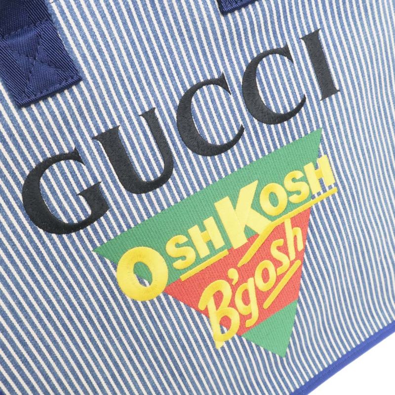 Guccix Oshkosh Collaboration Bag Blue Stripe Children's Line — view 8