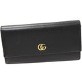 Gucci Long Zipper Wallet With Coin Purse GG Marmont Continental In Calf