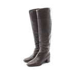 Hermes Boots Leather Brown 35