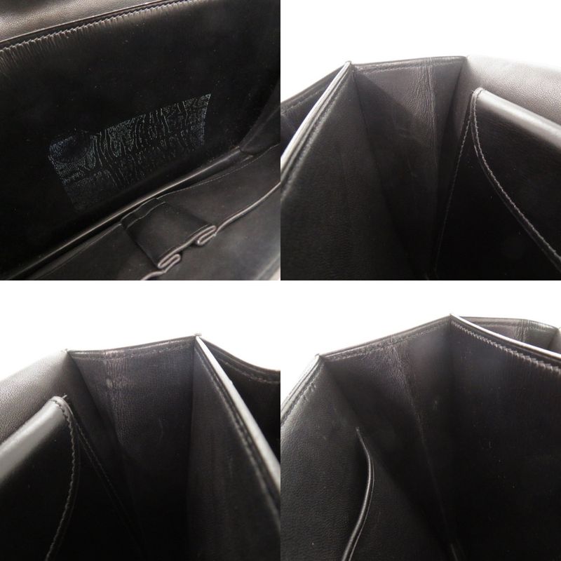 Hermes Vintage Leather Black Handbag 1126 — view 8