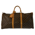 Louis Vuitton Monogram Keepall 55 Brown Gold Boston Bag