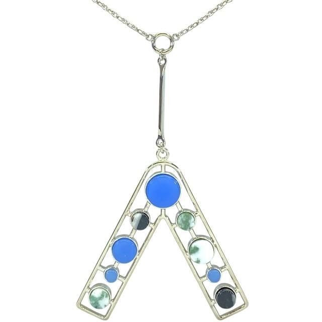 Christian Dior Necklace Jewelry Accessories Small Metal Silver Multicolor
