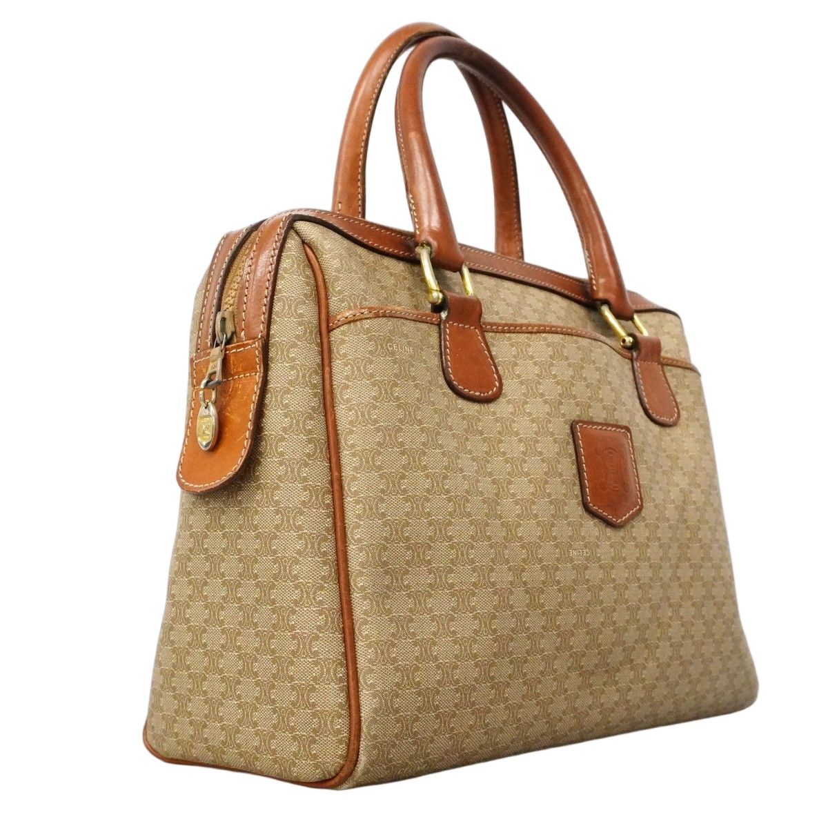 Celine Handbag Macadam Brown Gold — view 2