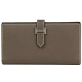 Hermes Bearn Souffle Logo Bifold Wallet Veau Epsom Etoupe