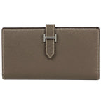 Hermes Bearn Souffle Logo Bifold Wallet Veau Epsom Etoupe