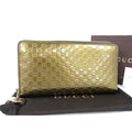 Gucci Micro Guccissima Patent Leather Round Zipper Long