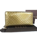 Gucci Micro Guccissima Patent Leather Round Zipper Long