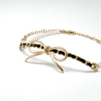 Chanel Choker Gold Coco Mark Ribbon Chain Lambskin — view 2