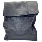 Saint Laurent Paris le Monogram Deli Paper Clutch Cassandra Logo Leather Black