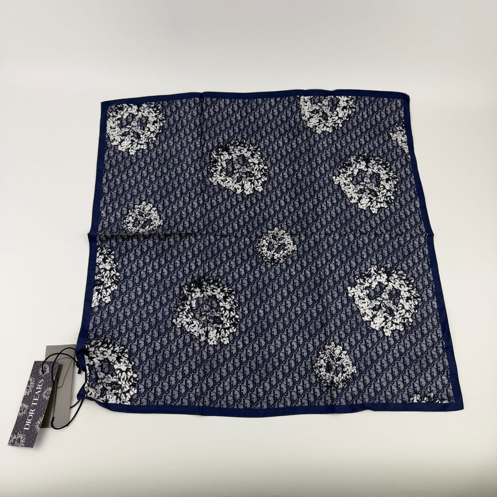 Dior Scarf Navy Silk Vintage — view 2